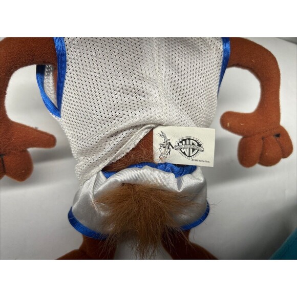 Lot of 2 McDonalds Space Jam Plush 1996 8” Taz & 12” Blanko Toys Basketball - Picture 9 of 11